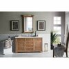 James Martin Vanities Savannah 60in Single Vanity, Driftwood w/ 3 CM Ethereal Noctis Quartz Top 238-104-5311-3ENC